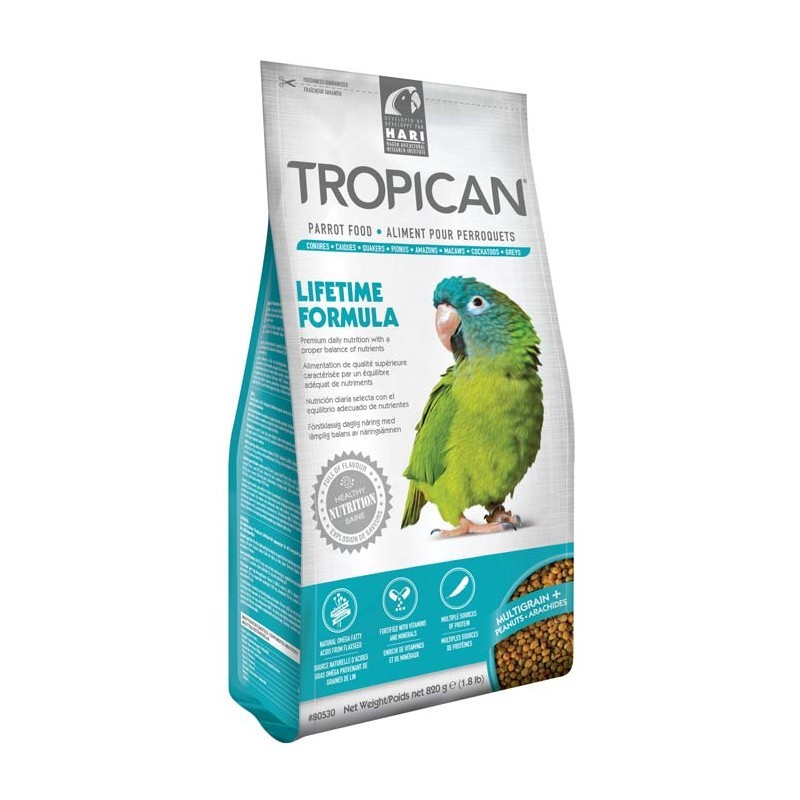 Pienso para loros medianos Tropican 1,8 kg