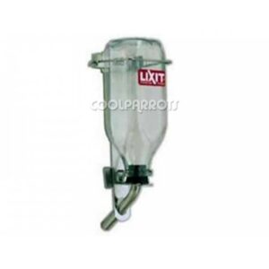 Bebedero de cristal Lixit para loros medianos 0,5 Litros