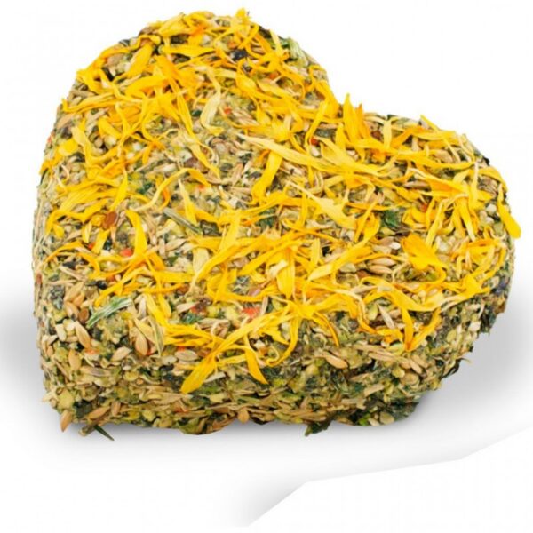 Corazón de hierba con flores 90 grs - Imagen 2