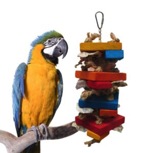 Juguete de madera Jumble para grandes loros
