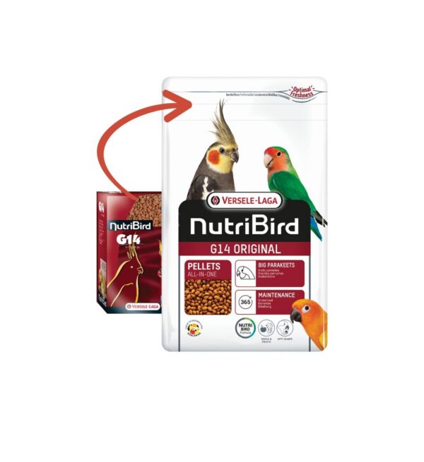 Pienso para ninfas y agapornis Nutribird G14 original 2 tamaños