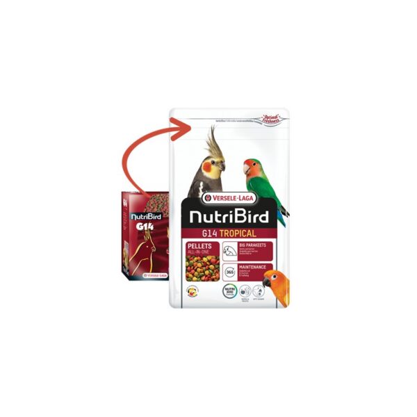 Pienso para ninfas y agapornis Nutribird G14 tropical 2 tamaños - Imagen 3