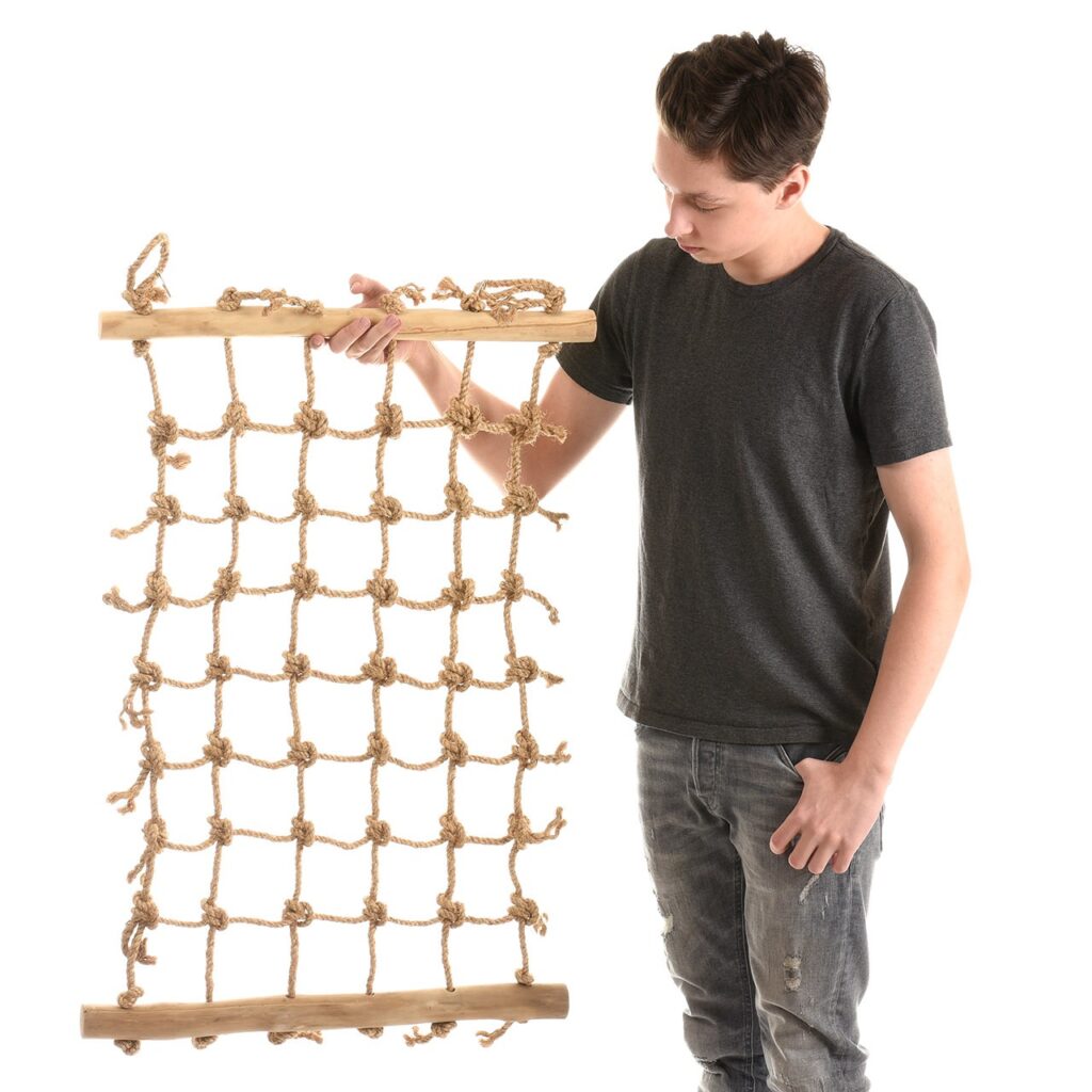 Red De Seguridad Para Niños - Diámetro Cuerda 12 Mm, Agujeros De 15 Cm, Para Balcón, Escaleras O áreas De Juego